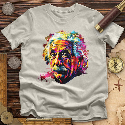 Colorful Albert Einstein T-Shirt Ice Grey / S