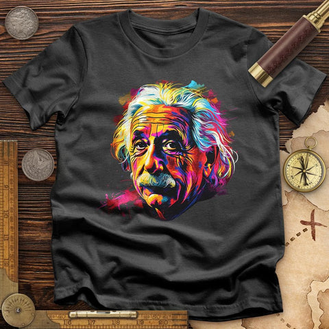 Colorful Albert Einstein T-Shirt Charcoal / S
