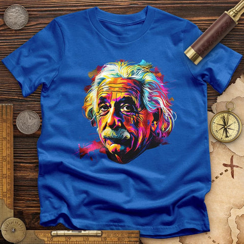 Colorful Albert Einstein T-Shirt Royal / S