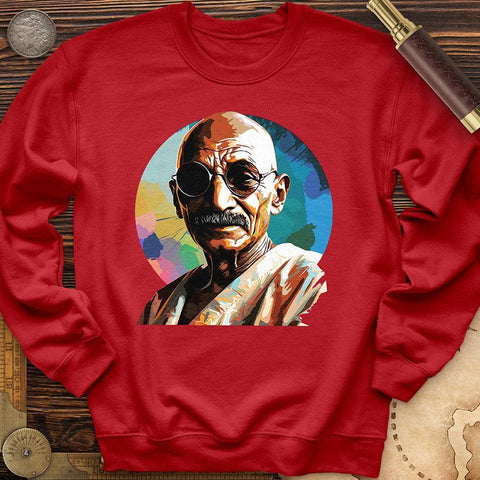 Colorful Ghandi Crewneck Red / S