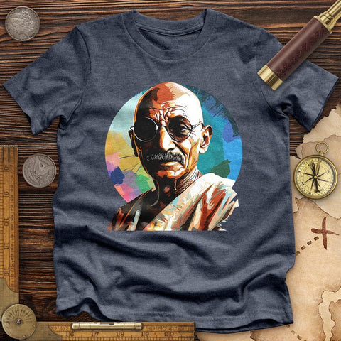 Colorful Ghandi High Quality Tee