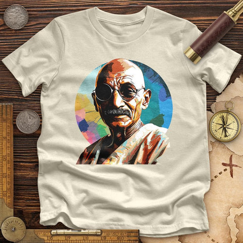 Colorful Ghandi High Quality Tee Natural / S