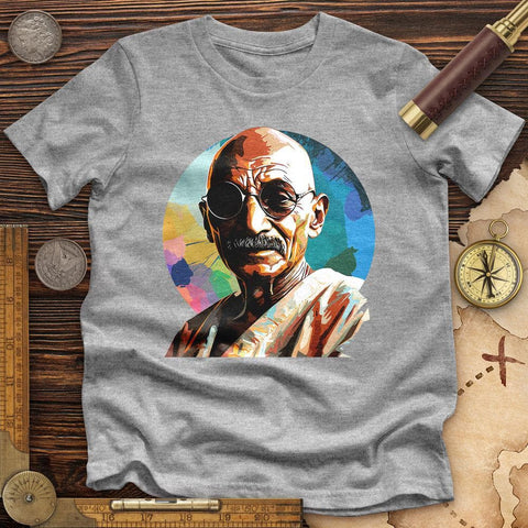 Colorful Ghandi High Quality Tee