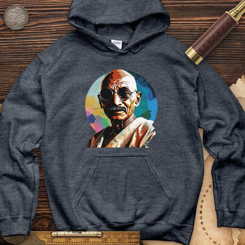 Colorful Ghandi Hoodie Heather Navy / S