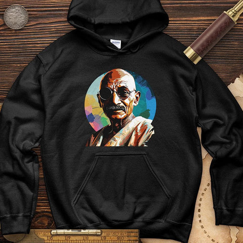 Colorful Ghandi Hoodie Black / S