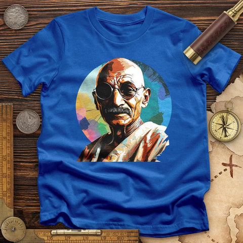 Colorful Ghandi T-Shirt Royal / S