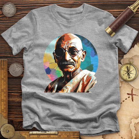 Colorful Ghandi T-Shirt Sport Grey / S