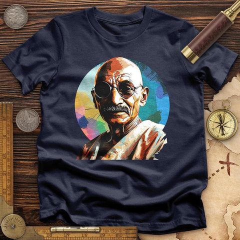 Colorful Ghandi T-Shirt Navy / S