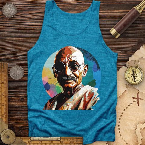 Colorful Ghandi Tank Aqua TriBlend / XS