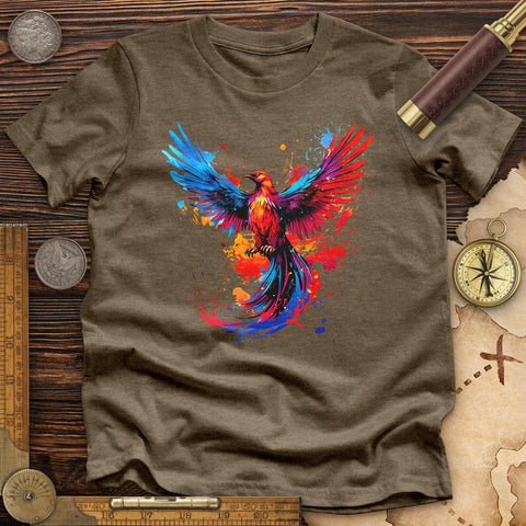 Colorful Phoenix High Quality Tee Heather Olive / S