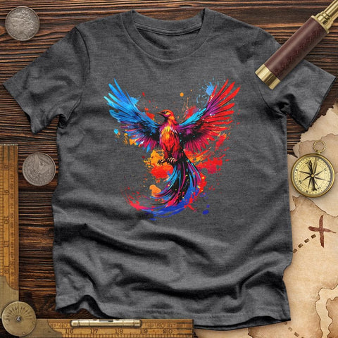 Colorful Phoenix High Quality Tee Dark Grey Heather / S