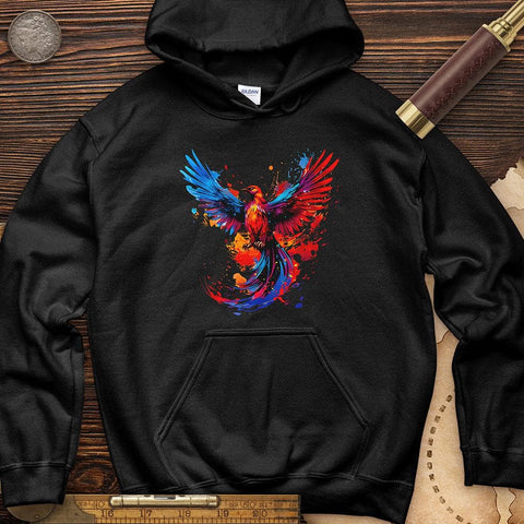 Colorful Phoenix Hoodie Black / S