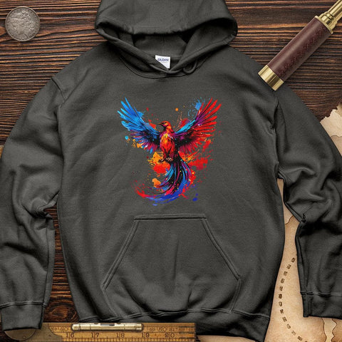 Colorful Phoenix Hoodie Charcoal / S