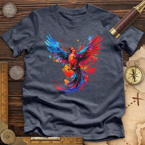 Colorful Phoenix Premium QualityTee Heather Navy / S