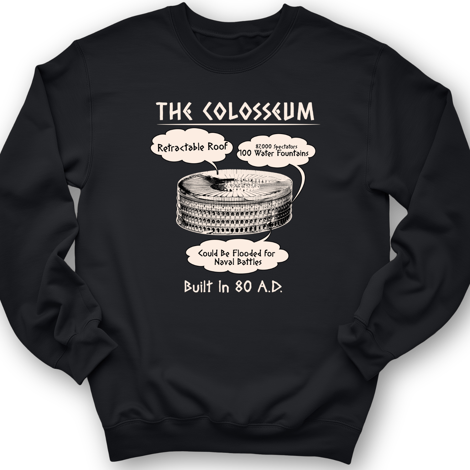 Colosseum Crewneck Black / S