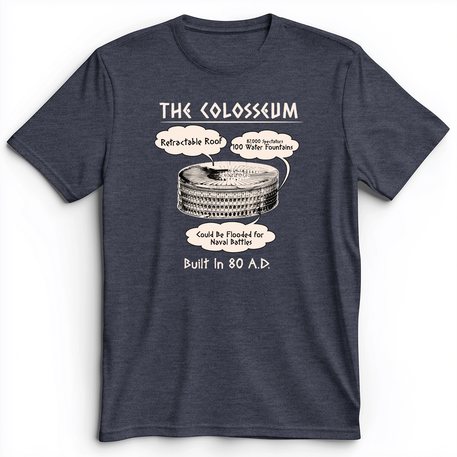 Colosseum Premium Tee Heather Navy / S