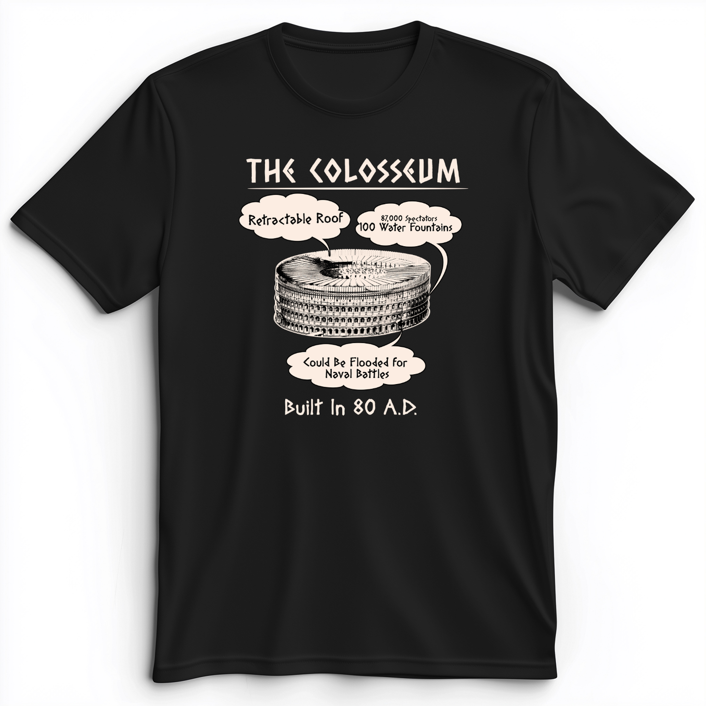 Colosseum Premium Tee Black / S