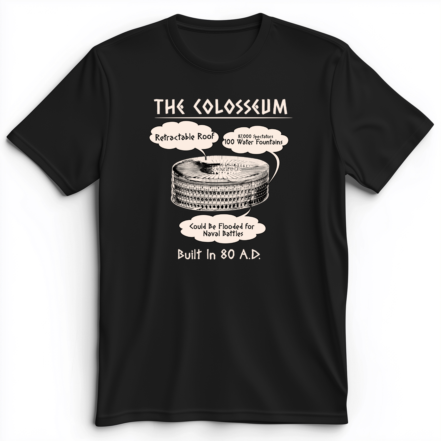 Colosseum Premium Tee Black / S