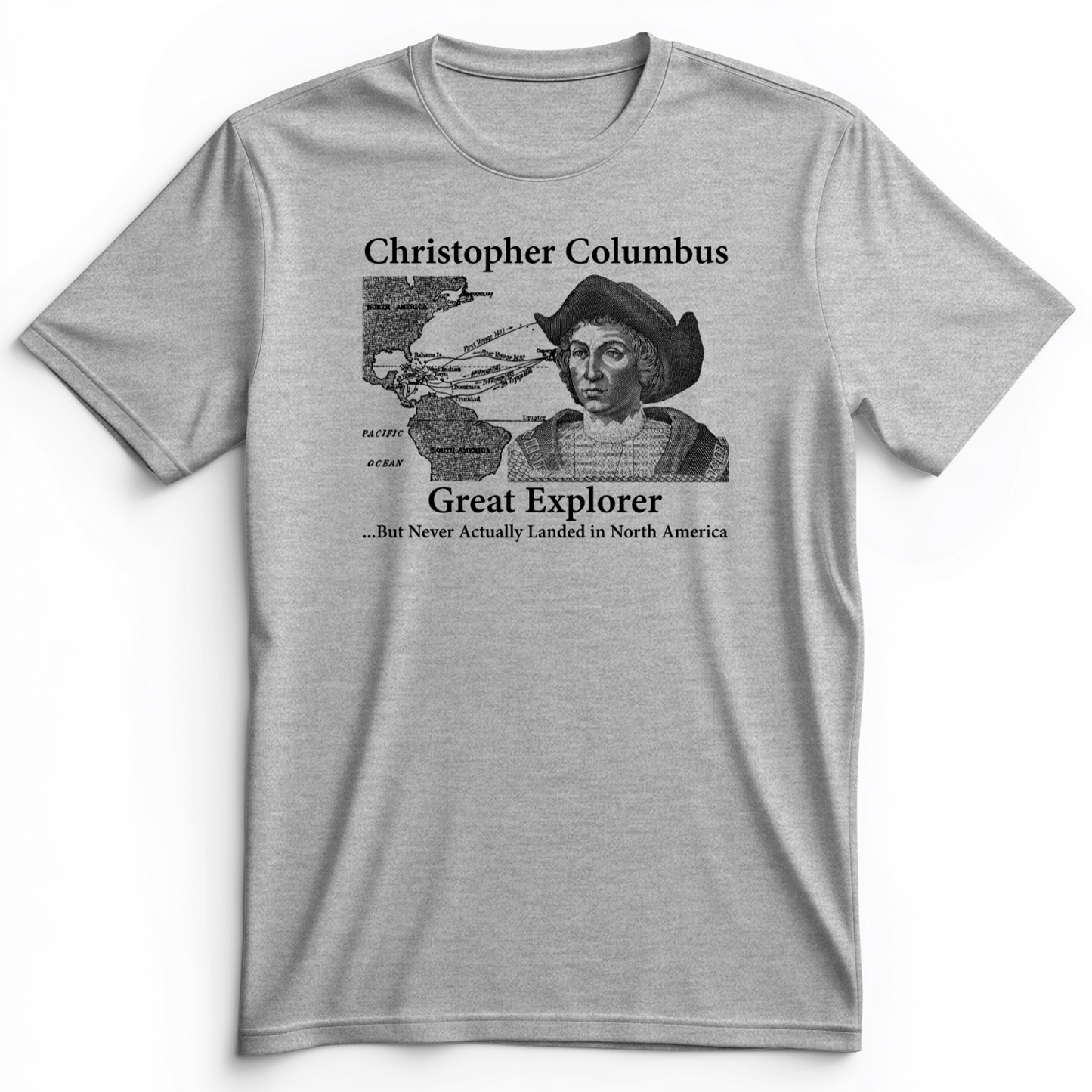 Columbus Day Premium Tee Athletic Heather / S