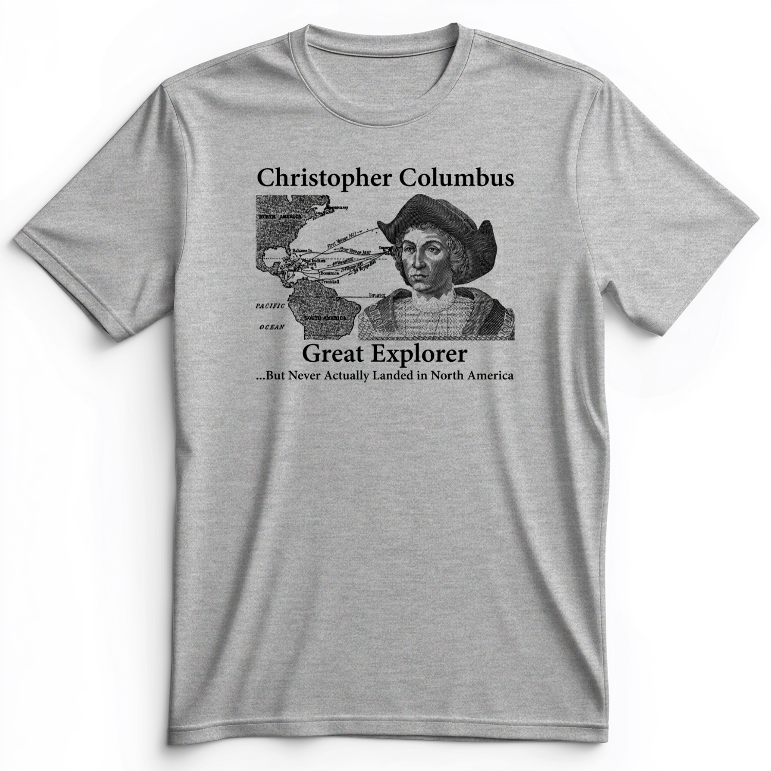 Columbus Day Premium Tee Athletic Heather / S