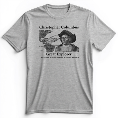 Columbus Day Premium Tee Athletic Heather / S
