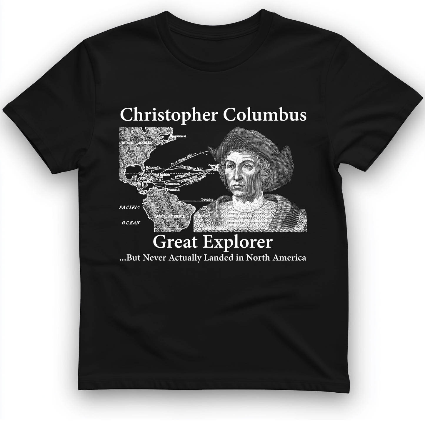 Columbus Day T-Shirt Black / S