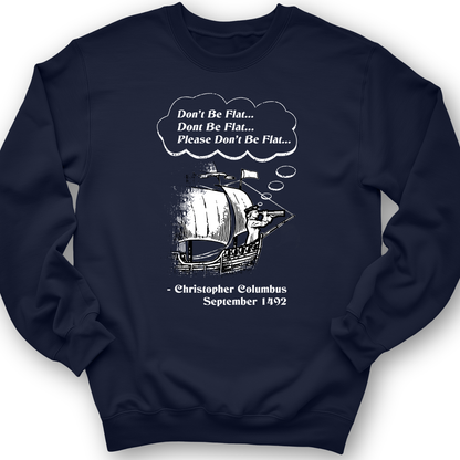 Columbus Don't Be Flat Crewneck Navy / S