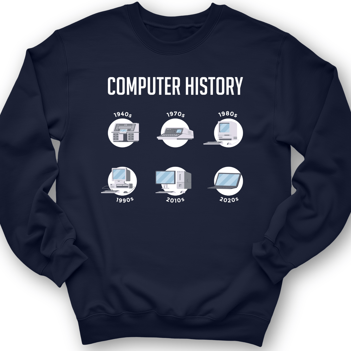 Computer History Crewneck Navy / S
