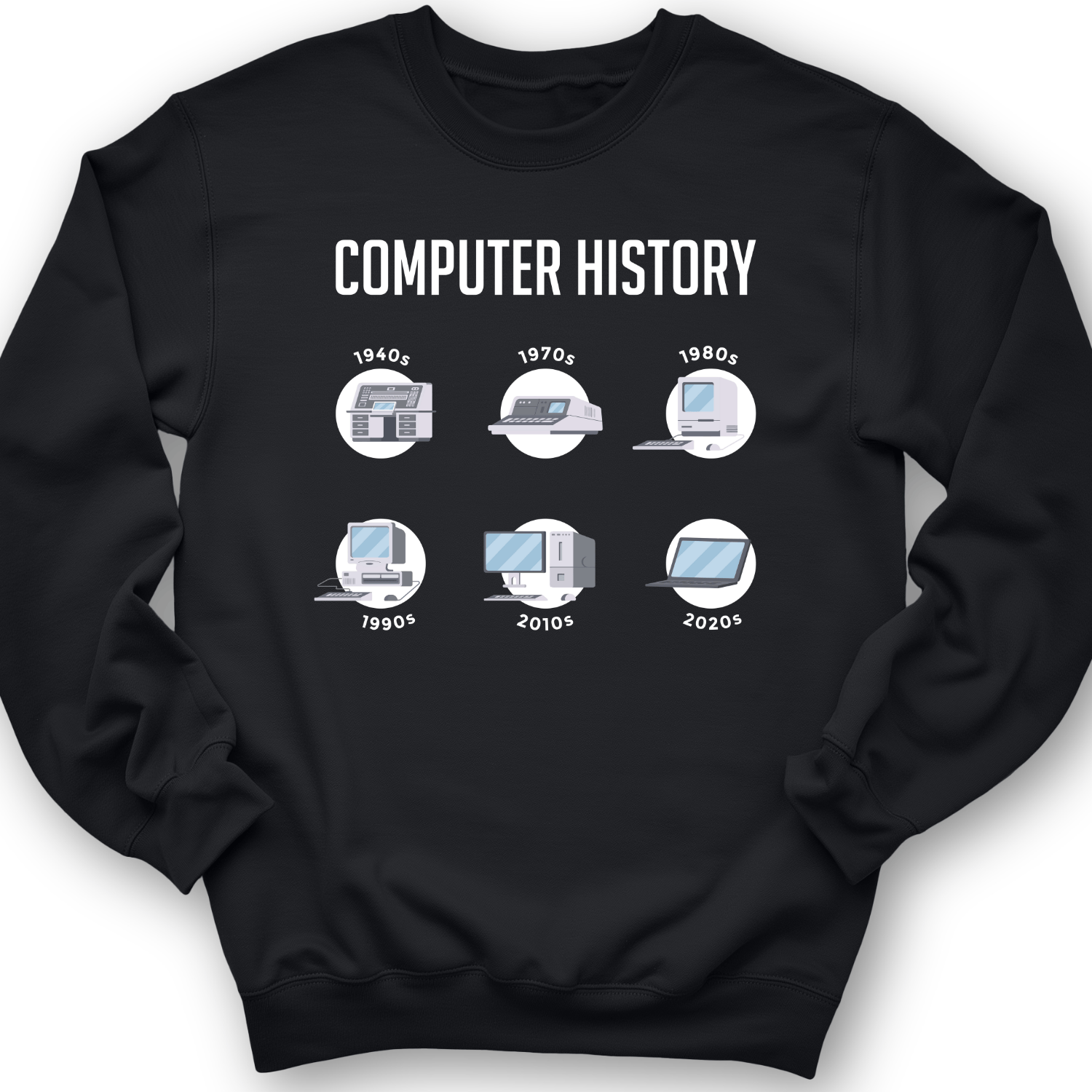 Computer History Crewneck Black / S