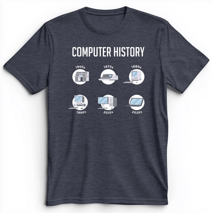 Computer History Premium Tee Heather Navy / S
