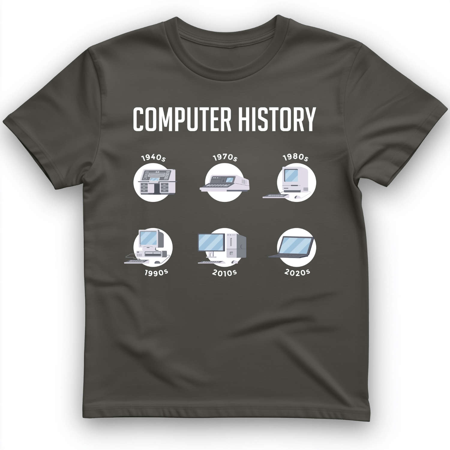 Computer History T-Shirt Charcoal / S