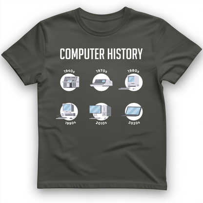 Computer History T-Shirt Charcoal / S