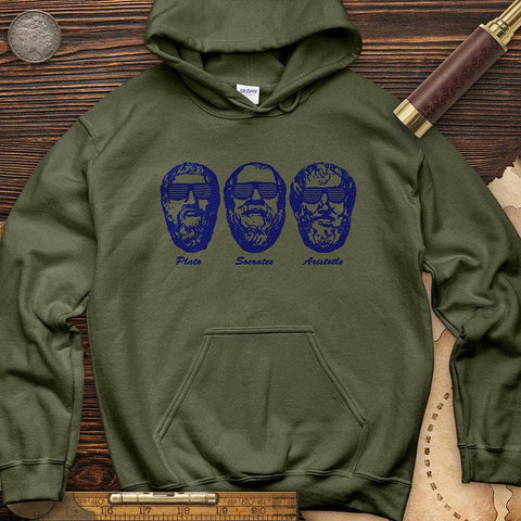 Cool Philosophers Hoodie Military Green / S