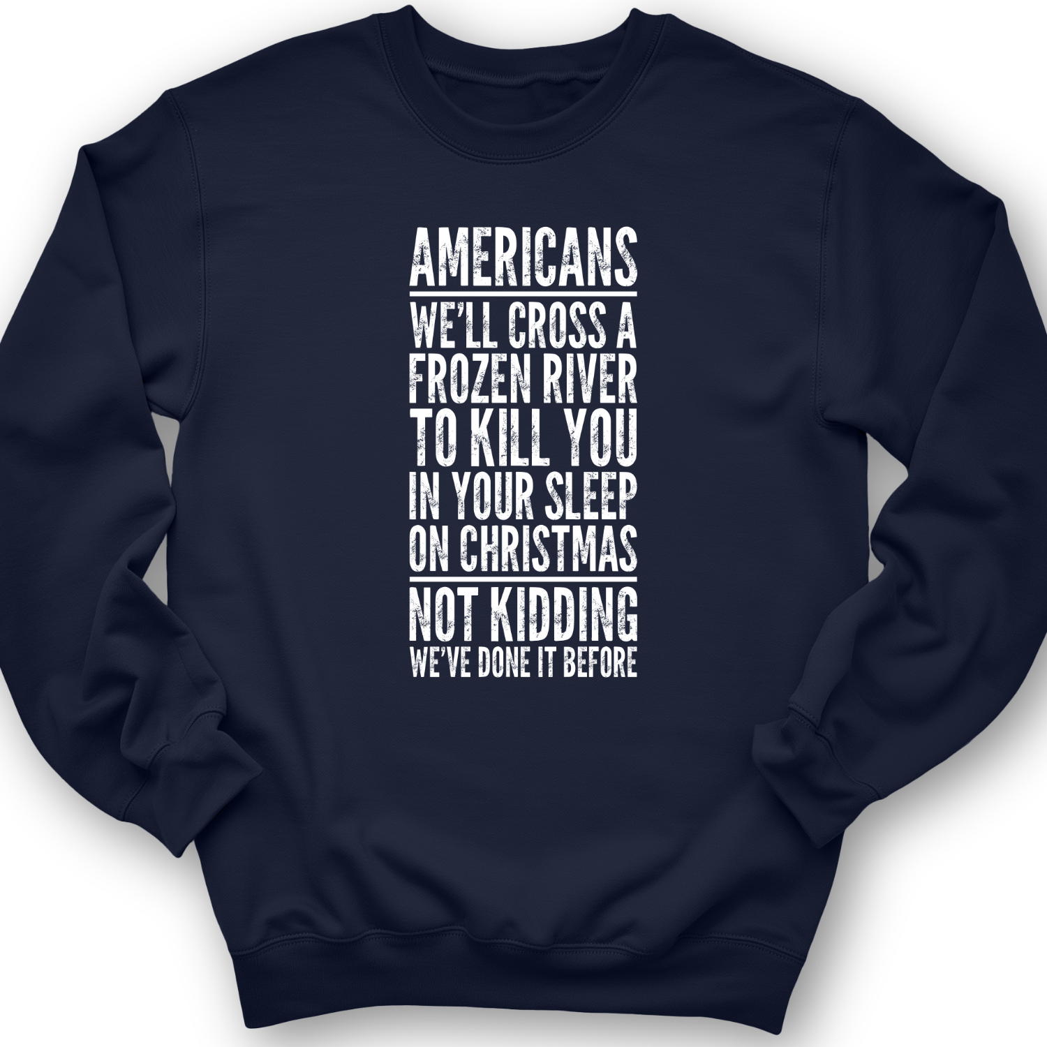 Cross A River on XMas Crewneck Navy / S