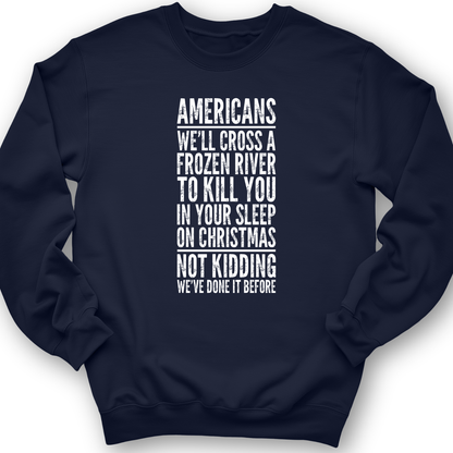 Cross A River on XMas Crewneck Navy / S