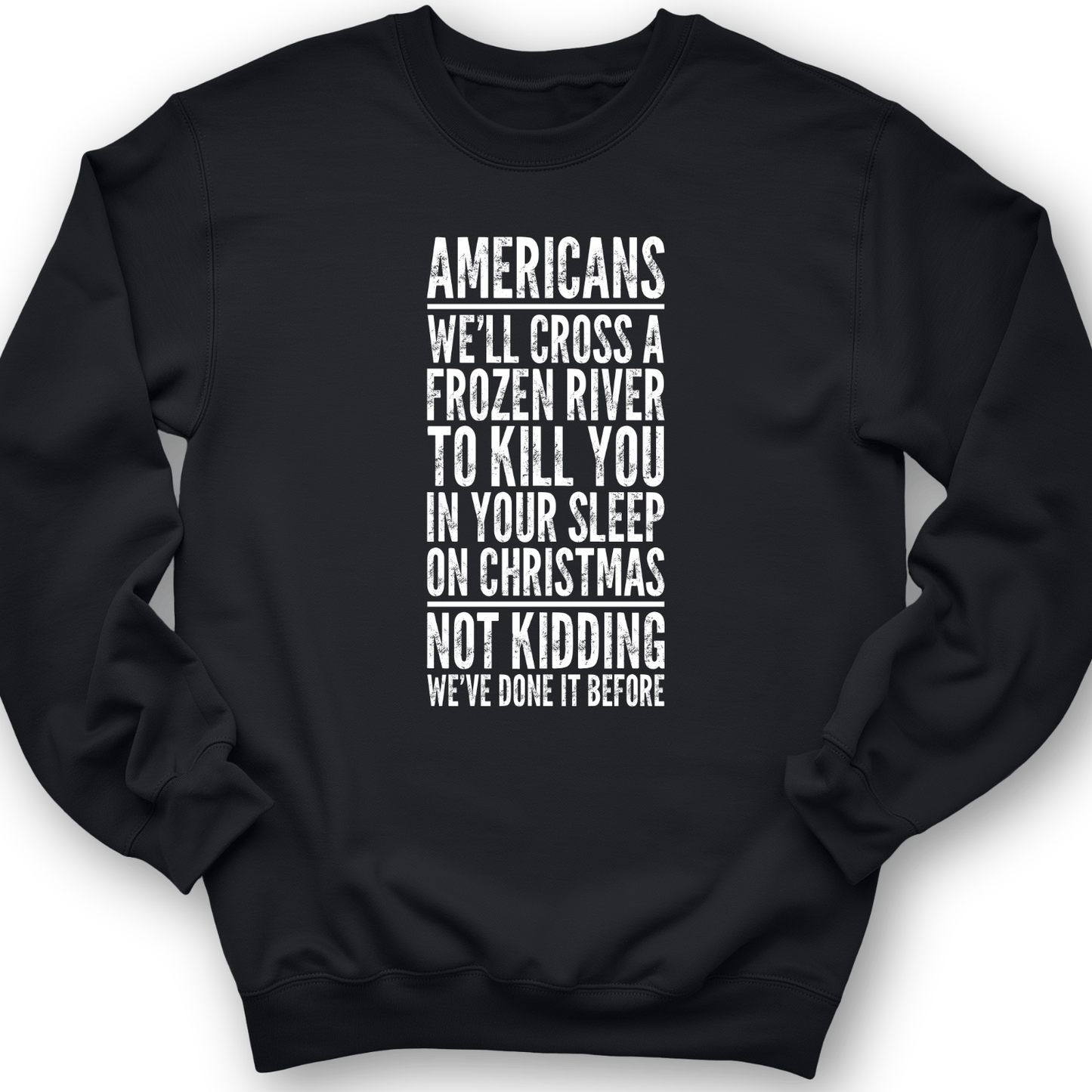 Cross A River on XMas Crewneck Black / S