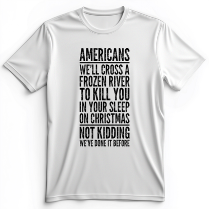 Cross A River on XMas Premium Tee White / S