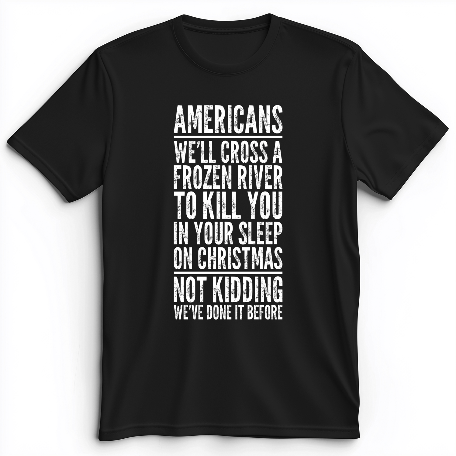 Cross A River on XMas Premium Tee Black / S