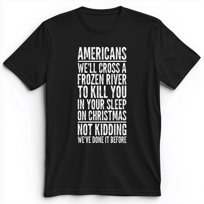 Cross A River on XMas Premium Tee Black / S