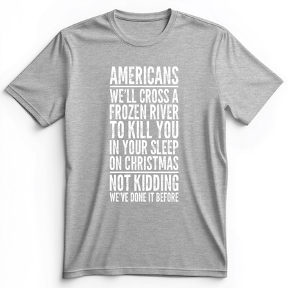 Cross A River on XMas Premium Tee Athletic Heather / S