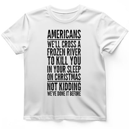 Cross A River On Xmas T-Shirt White / S