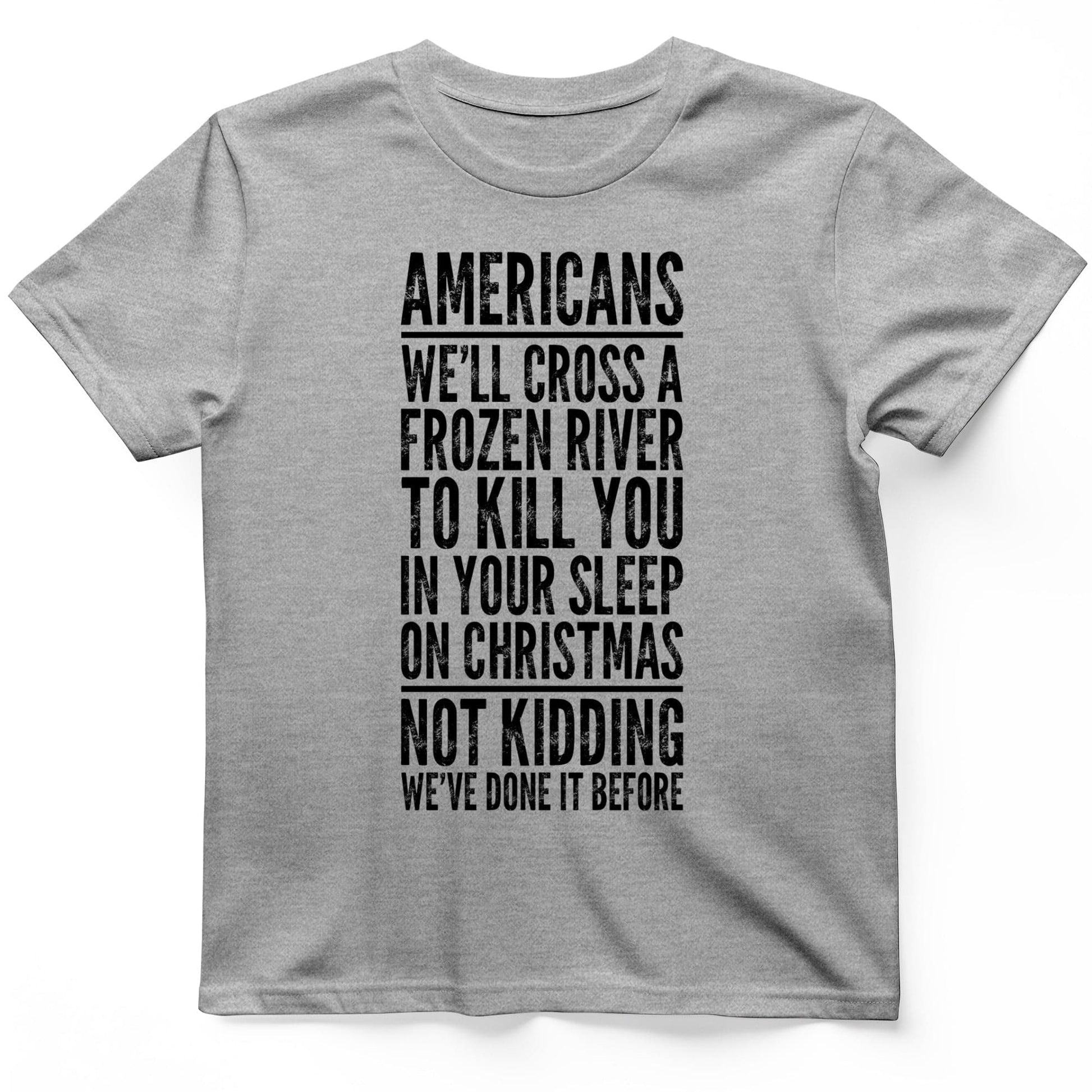 Cross A River On Xmas T-Shirt Sport Grey / S