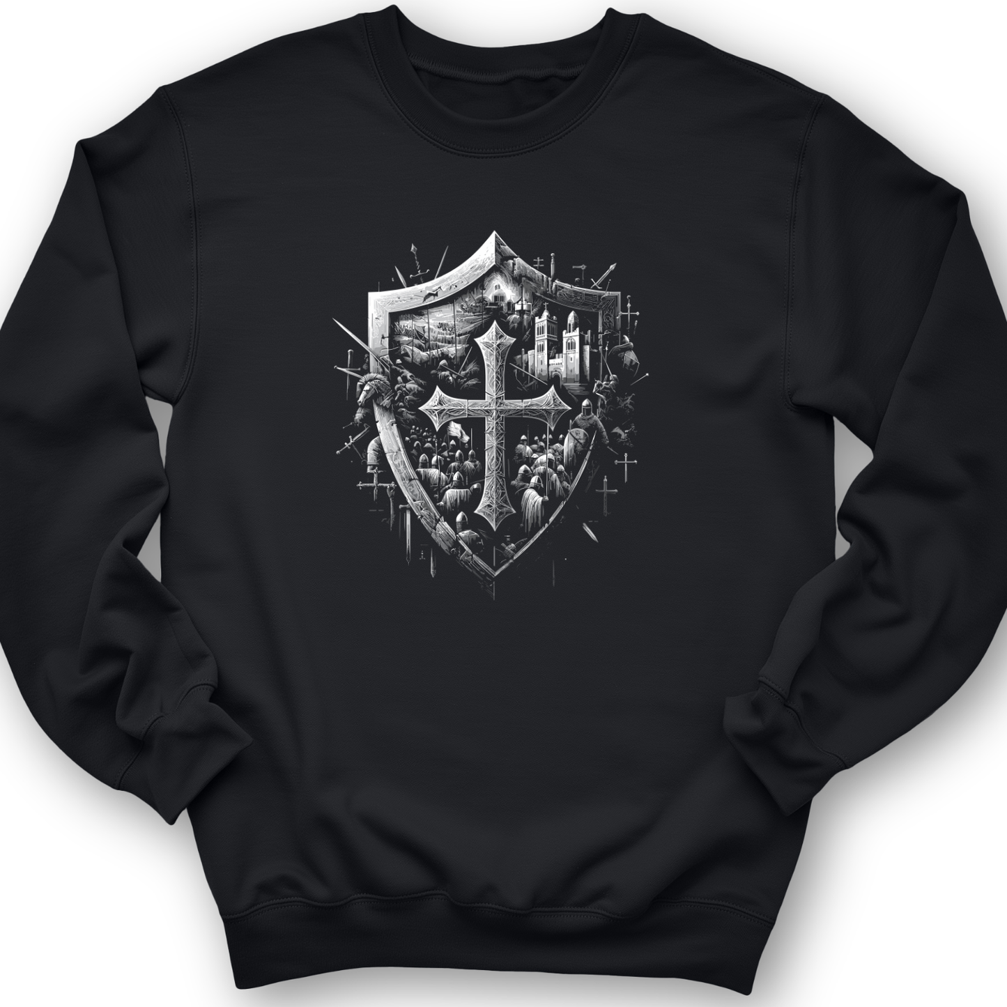 Crusader's Last Shield Crewneck Black / S