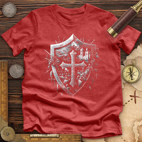 Crusader's Last Shield High Quality Tee Heather Red / S