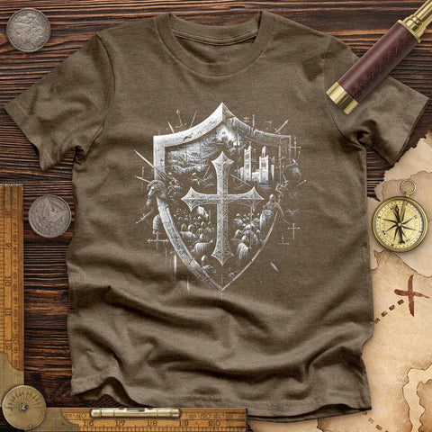 Crusader's Last Shield High Quality Tee Heather Olive / S