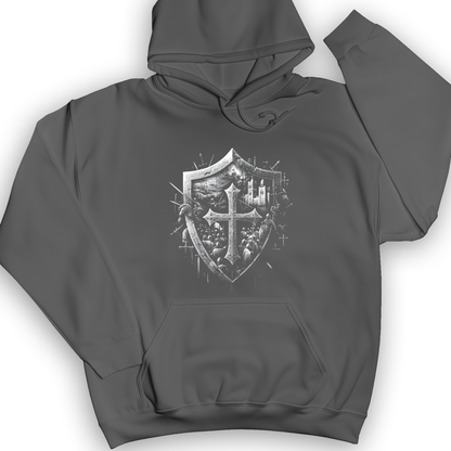 Crusader's Last Shield Hoodie Charcoal / S