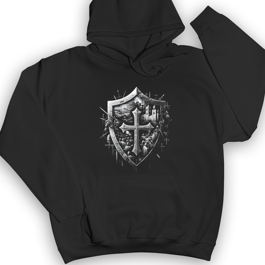 Crusader's Last Shield Hoodie Black / S