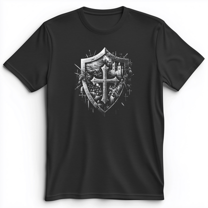 Crusader's Last Shield Premium Tee Dark Grey Heather / S