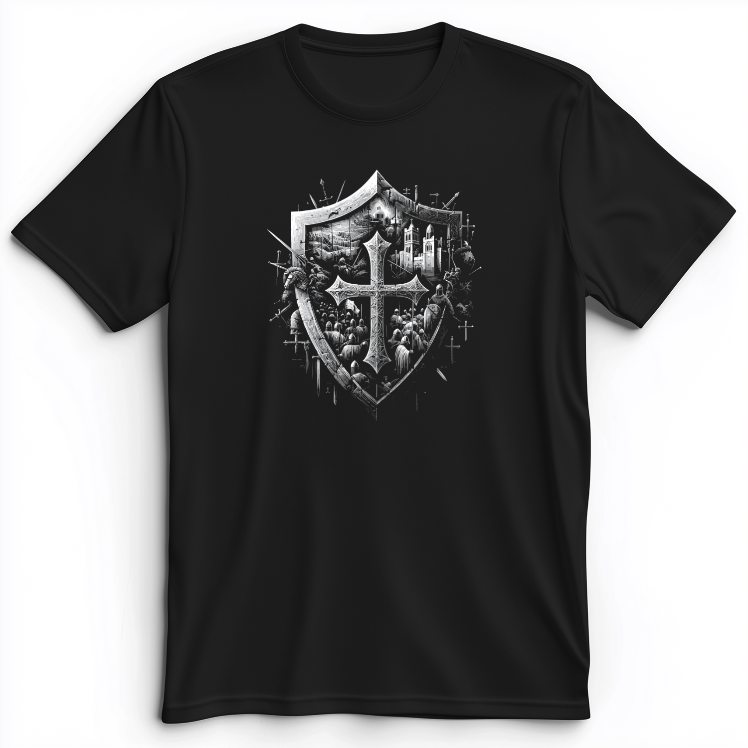 Crusader's Last Shield Premium Tee Black / S