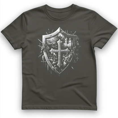 Crusader's Last Shield T-Shirt Charcoal / S